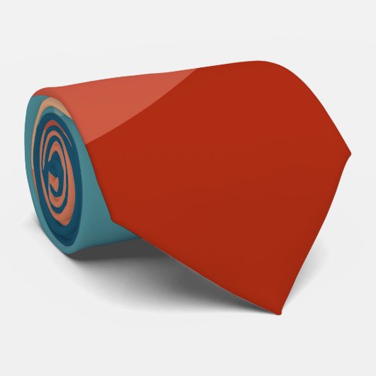 Kleurrijke retro-stijl golft decoratie stropdas (Opgerold)