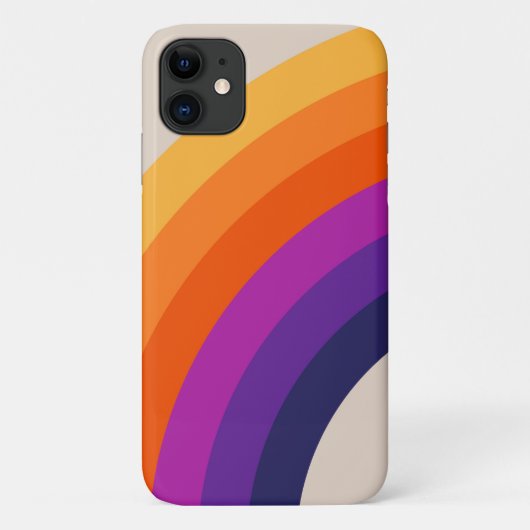 Kleurrijke retro stijl regenboog kunst Case-Mate iPhone case (Achterkant)