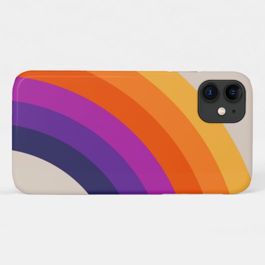 Kleurrijke retro stijl regenboog kunst Case-Mate iPhone case (Achterkant (horizontaal))