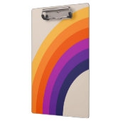 Kleurrijke retro stijl regenboog kunst klembord (Links)
