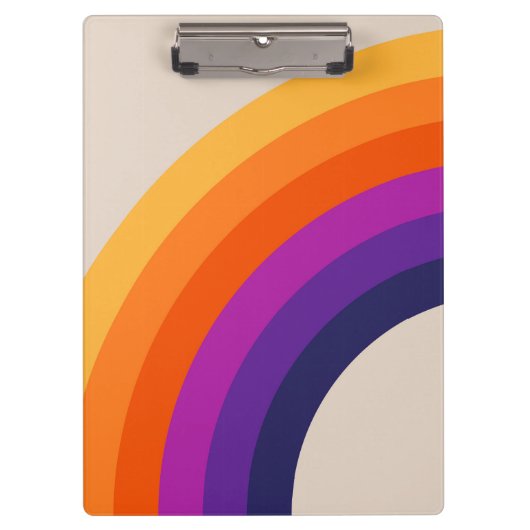 Kleurrijke retro stijl regenboog kunst klembord (Voorkant)
