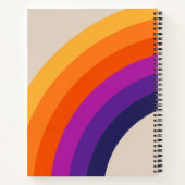 Kleurrijke retro stijl regenboog kunst notitieboek (Achterkant)