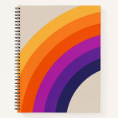 Kleurrijke retro stijl regenboog kunst notitieboek (Voorkant)