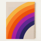 Kleurrijke retro stijl regenboog kunst planner (Achterkant)