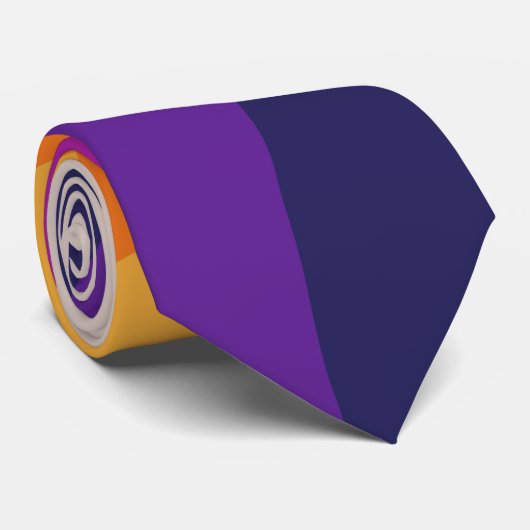 Kleurrijke retro stijl regenboog kunst stropdas (Opgerold)