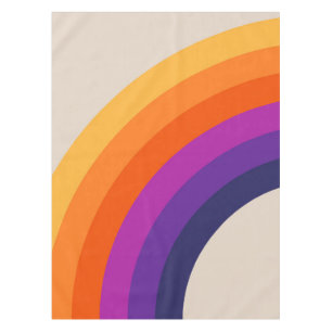Kleurrijke retro stijl regenboog kunst tafelkleed