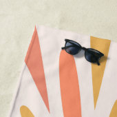 Kleurrijke retro stijl zonneschijn ontwerp strandlaken (In situ)