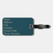 Kleurrijke retro-stijl zonnevlam bagagelabel (Achterkant horizontaal)