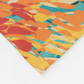 Kleurrijke retro-stijl zonnevlam fleece deken (Hoek)