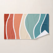 Kleurrijke retro-stijlgolven bad handdoek (Handdoek)