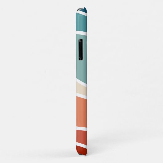 Kleurrijke retro-stijlgolven Case-Mate iPhone case (Achterkant/rechts)
