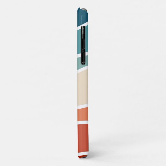 Kleurrijke retro-stijlgolven Case-Mate iPhone case (Achterkant/links)