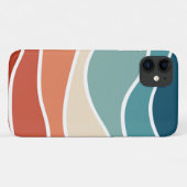 Kleurrijke retro-stijlgolven Case-Mate iPhone case (Achterkant (horizontaal))