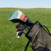 Kleurrijke retro-stijlgolven golfheadcover (Insitu)