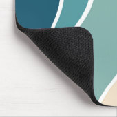 Kleurrijke retro-stijlgolven muismat (Hoek)