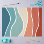 Kleurrijke retro-stijlgolven tissuepapier (Craft)