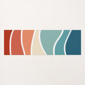 Kleurrijke retro-stijlgolven yogamat (Achterkant (horizontaal))