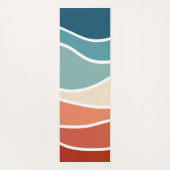 Kleurrijke retro-stijlgolven yogamat (Achterkant)