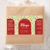 Kleurrijke Retro Stippen Cosmetische Druppelfleset Etiket (Insitu)