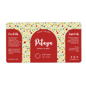 Kleurrijke Retro Stippen Cosmetische Druppelfleset Etiket (Voorkant)