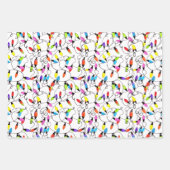 Kleurrijke retro string lichten inpakpapier vel (Voorkant 3)