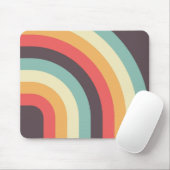 Kleurrijke Retro Stripe - 70, 80-inch Design Muism Muismat (Met muis)