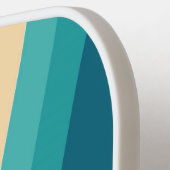 Kleurrijke Retro Stripe - 70, 80 Pickleball Paddle (Links Detail)