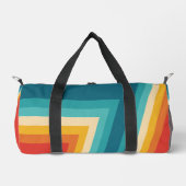 Kleurrijke Retro Stripe - 70, 80 Plunjezak (Voorkant)