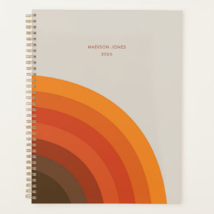 Kleurrijke Retro Stripes 70s 80s Golden Brown Sina Planner