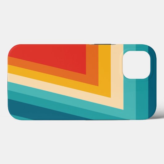 Kleurrijke Retro Stripes -   70s 80s ontwerp  Case-Mate iPhone Case (Achterkant (horizontaal))