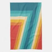 Kleurrijke Retro Stripes -   70s 80s ontwerp Theedoek (Verticaal)
