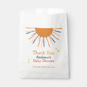 Kleurrijke Retro Sunshine Baby shower dank u Bedankzakje (Voorkant)
