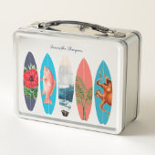 Kleurrijke Retro Surfboards Patroon Aangepaste naa (Achterkant)