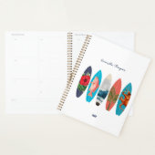 Kleurrijke Retro Surfboards Patroon Aangepaste naa Planner (Display)