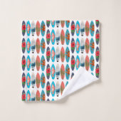 Kleurrijke Retro Surfboards Patroon Bad Handdoek (Wasdoekje)