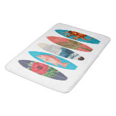 Kleurrijke Retro Surfboards Patroon Badmat (Gekanteld)