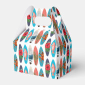 Kleurrijke Retro Surfboards Patroon Bedankdoosjes (Voorkant Zijde)