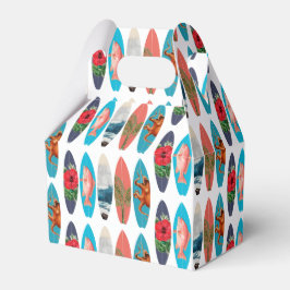 Kleurrijke Retro Surfboards Patroon Bedankdoosjes