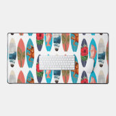 Kleurrijke Retro Surfboards Patroon Bureaumat (Keyboard & Muis)