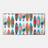 Kleurrijke Retro Surfboards Patroon Bureaumat (Voorkant)