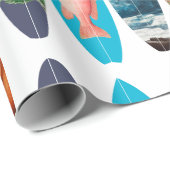 Kleurrijke Retro Surfboards Patroon Cadeaupapier (Rol Hoek)