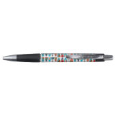 Kleurrijke Retro Surfboards Patroon Pen (Achterkant)