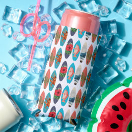 Kleurrijke Retro Surfboards Patroon Seltzer Blikjeskoeler