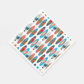 Kleurrijke Retro Surfboards Patroon Servet (Hoek)