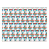 Kleurrijke Retro Surfboards Patroon Tafelkleed (Voorkant (Horizontaal))