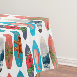 Kleurrijke Retro Surfboards Patroon Tafelkleed