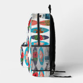 Kleurrijke Retro Surfboards Patroon Terug naar Sch Bedrukte Rugzak (Rechts)