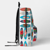 Kleurrijke Retro Surfboards Patroon Terug naar Sch Bedrukte Rugzak (Links)