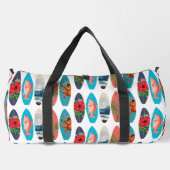 Kleurrijke Retro Surfboards Patroon Terug naar Sch Plunjezak (Achterkant)