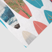 Kleurrijke Retro Surfboards Patroon Tissuepapier (Detail)